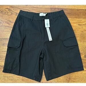 Top Man Men's Cargo Shorts Black Size 28 – NWT Utility Street Style Summer